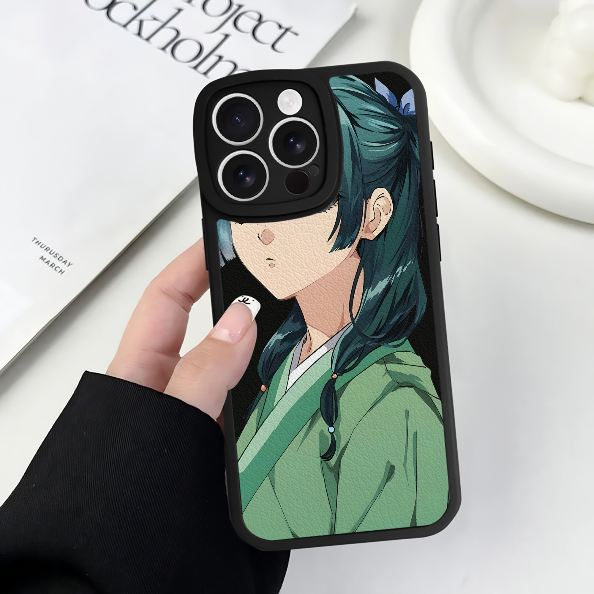 （画像用） 薬屋のひとりごと The Apothecary Diaries 【iPhone 16シリーズ対応】シリコンスマホケース（レザー調） 材質：シリコン